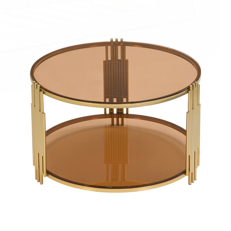 Modern Brown Glass Coffee Table