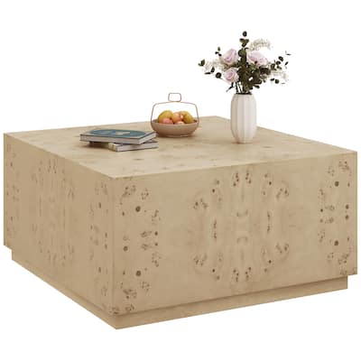 Modern Round Tree Burls Wood Coffee Table