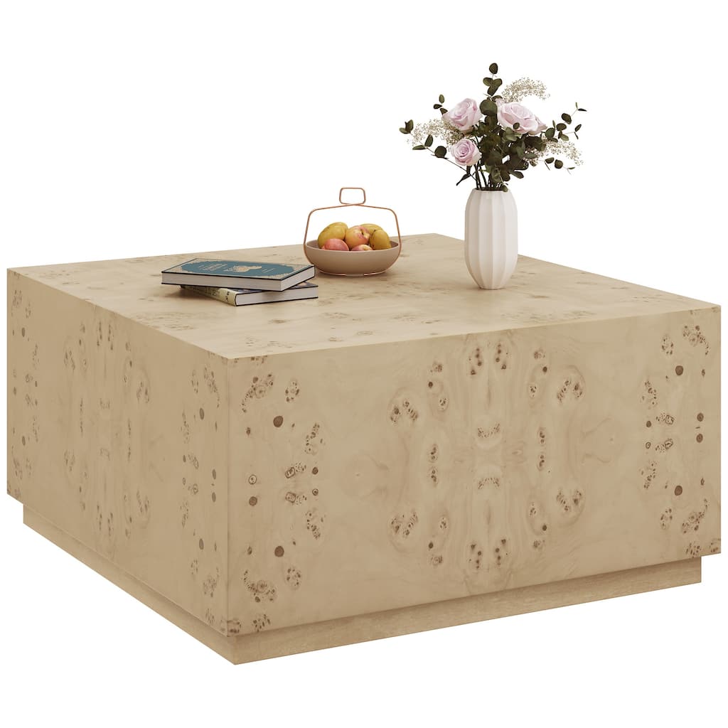 Modern Round Tree Burls Wood Coffee Table