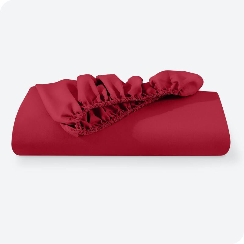 Bare Home Double Brushed Deep Pocket Fitted Sheet
