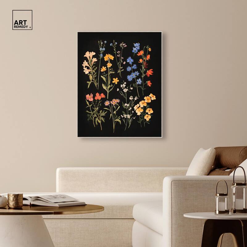 Darkling Daisies II Canvas by Art Remedy