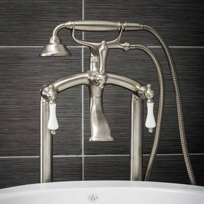 Floor Mount Nickel Finish Bathroom Faucets Shop Online At Overstock