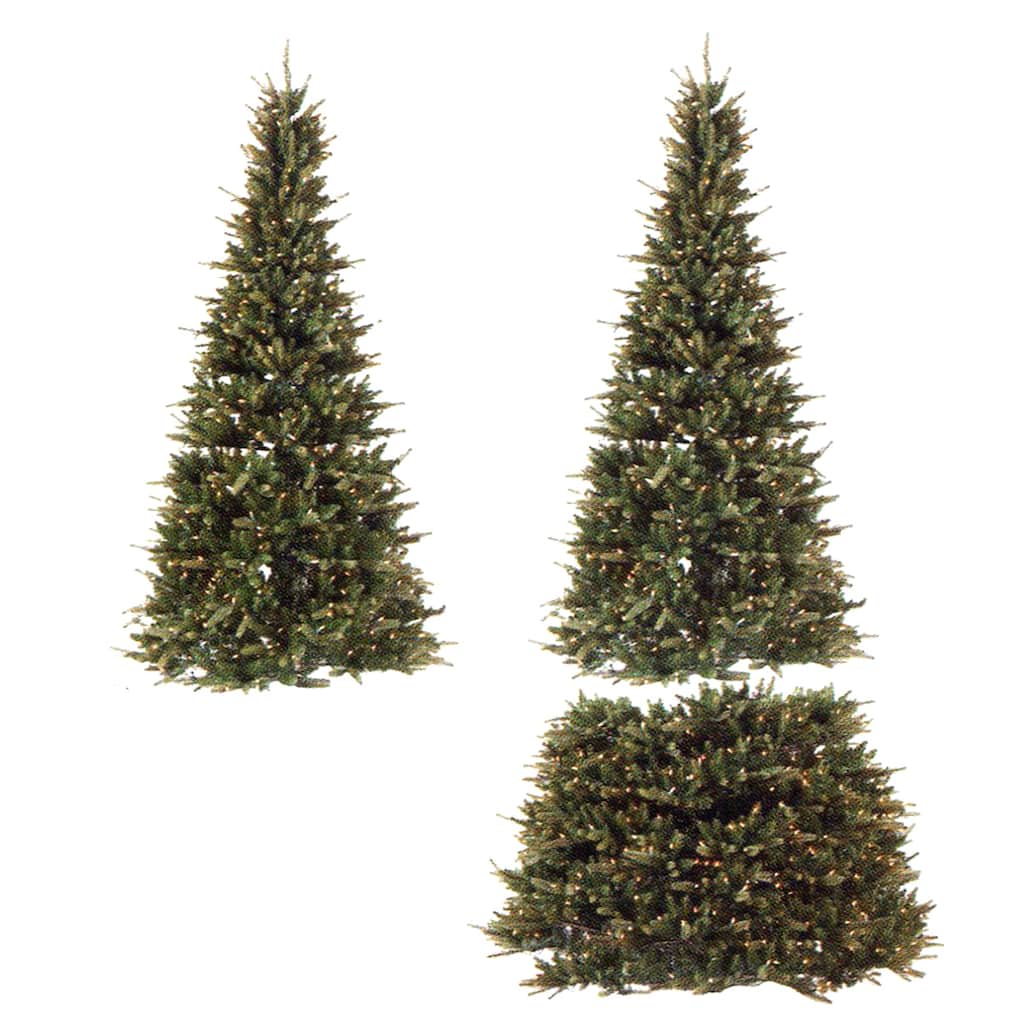 7.5' Pre-Lit Full Green Extend-A-Tree Adjustable Artificial Christmas Tree - Clear Lights