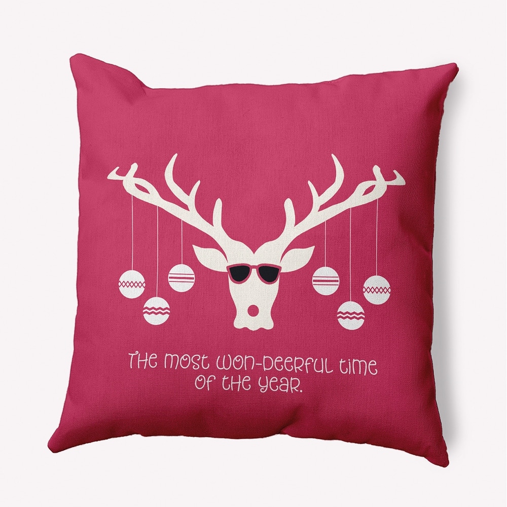 Cool Christmas Deer Accent Pillow