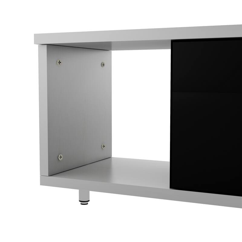 70.1"-100" Adjustable TV Stand with Storage, Modern Entertainment Center for TVs up to 80", Extendable Media Console