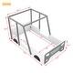 preview thumbnail 4 of 3, Twin Pine Wood Car-Shaped Bed Floor Bed Frame w/Roof Wheels, Door,Grey