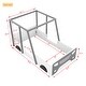 preview thumbnail 9 of 10, Twin Size Floor Bed Kids Creative Car-shaped Bed Frame with Exquisite Car Outline, NO Slats Floor Bed Wood Structure Bedframe