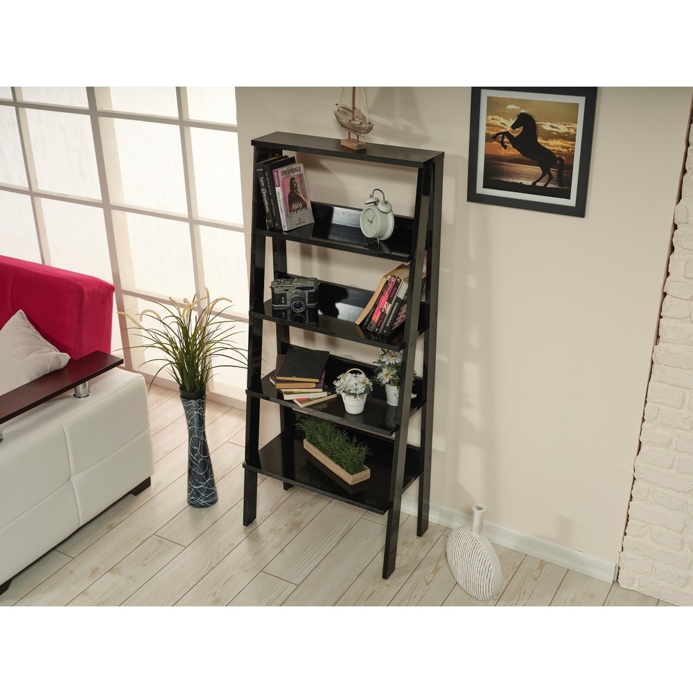 Meadowlark Solid Wood 55 inch Ladder Bookshelf On Sale Bed