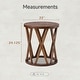 preview thumbnail 4 of 26, COZAYH Farmhouse End Table, Rustic Round Coffee Table with X-Motifs Legs, Wood Textured Top for Boho, French Country Decor