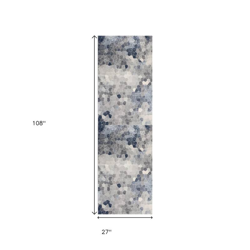 HomeRoots Cobblestone Contemporary Square Area Rug