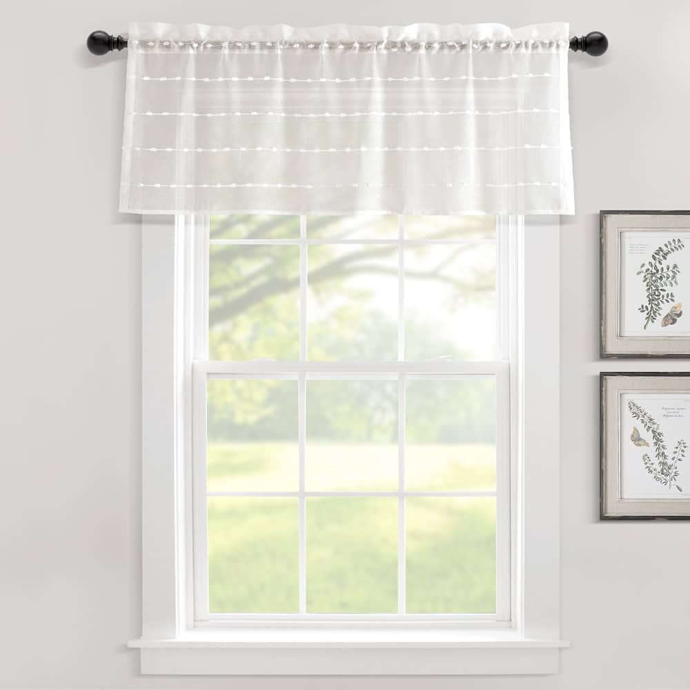 Lush Decor Farmhouse Textured Sheer Valance Single..