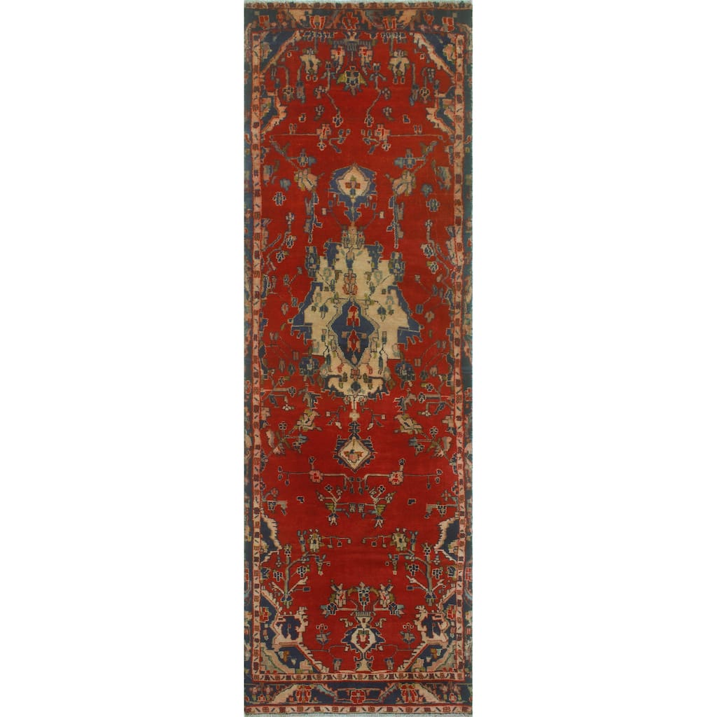 Noori Rug Fine Vintage Distressed Makai Rust/Navy Runner - 2'11" x 9'5"