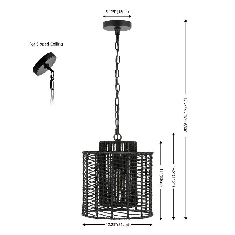 SAFAVIEH Lighting Gudula 12" Pendant - 12Wx12Dx78H