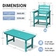 preview thumbnail 16 of 82, 7-Piece HDPE Outdoor Dining Table Sets with Umbrella Hole - 1-Table 6-Chairs
