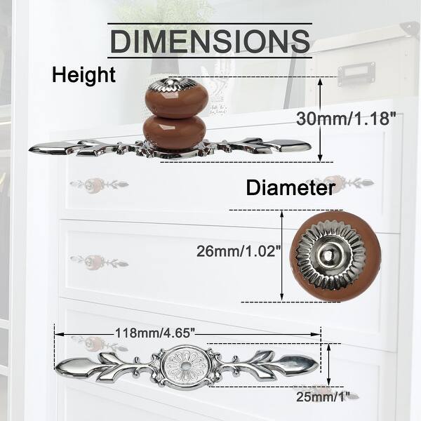 Shop Ceramic Knobs Drawer Handle Cupboard Wardrobe Cabinet