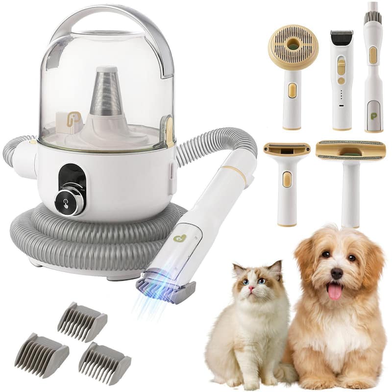 5-in-1 Pet Grooming Vacuum for Shedding Pet Hair - N/A