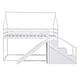 preview thumbnail 21 of 26, Twin over Twin House Loft Kids Bed with Slide & Storage Staircase, Natural