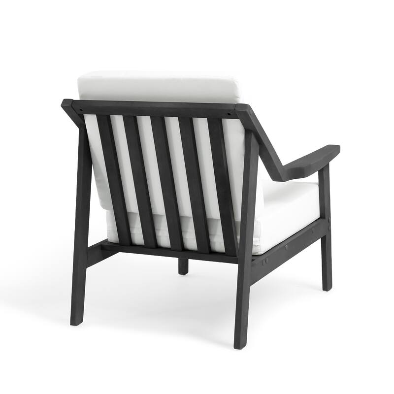 Outdoor Patio Club Chair Arm Lounge Cushion Chair (Set of 2)