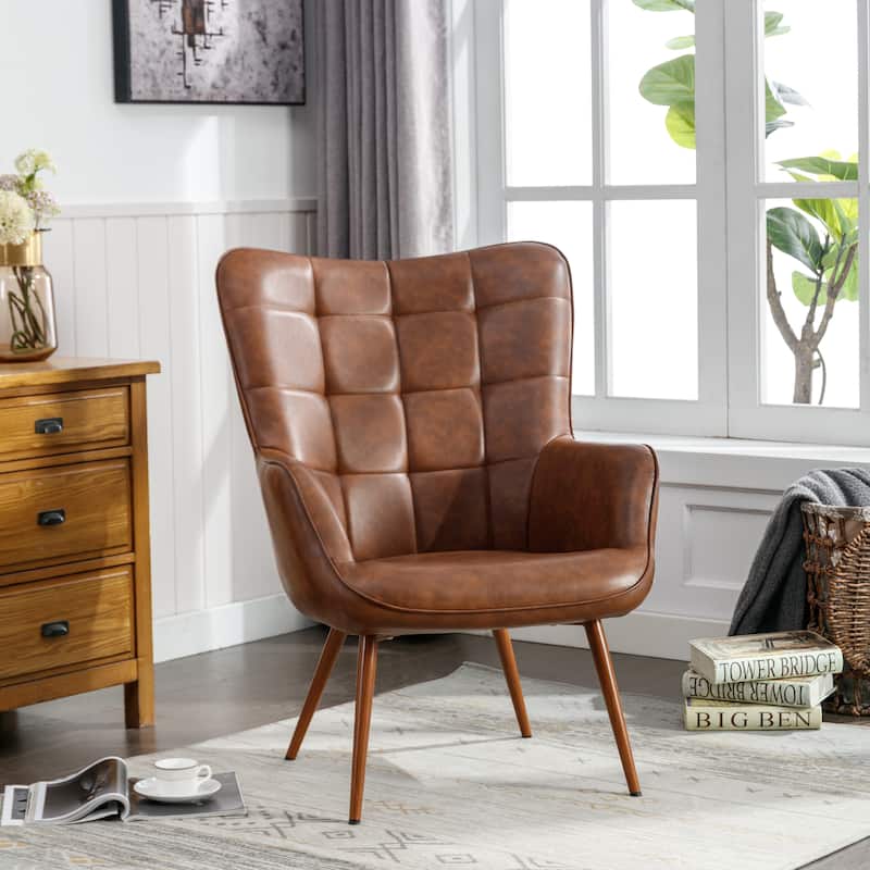 Modern Accent Chair Wingback Armchair
