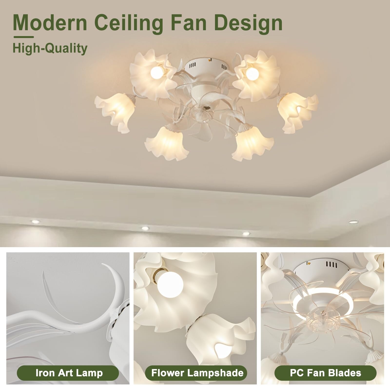 ♡fleur♡ Fiore Flushmount