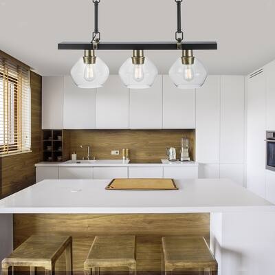 Copper Grove Falelao 3-light Matte Black Linear Pendant Lighting - Medium