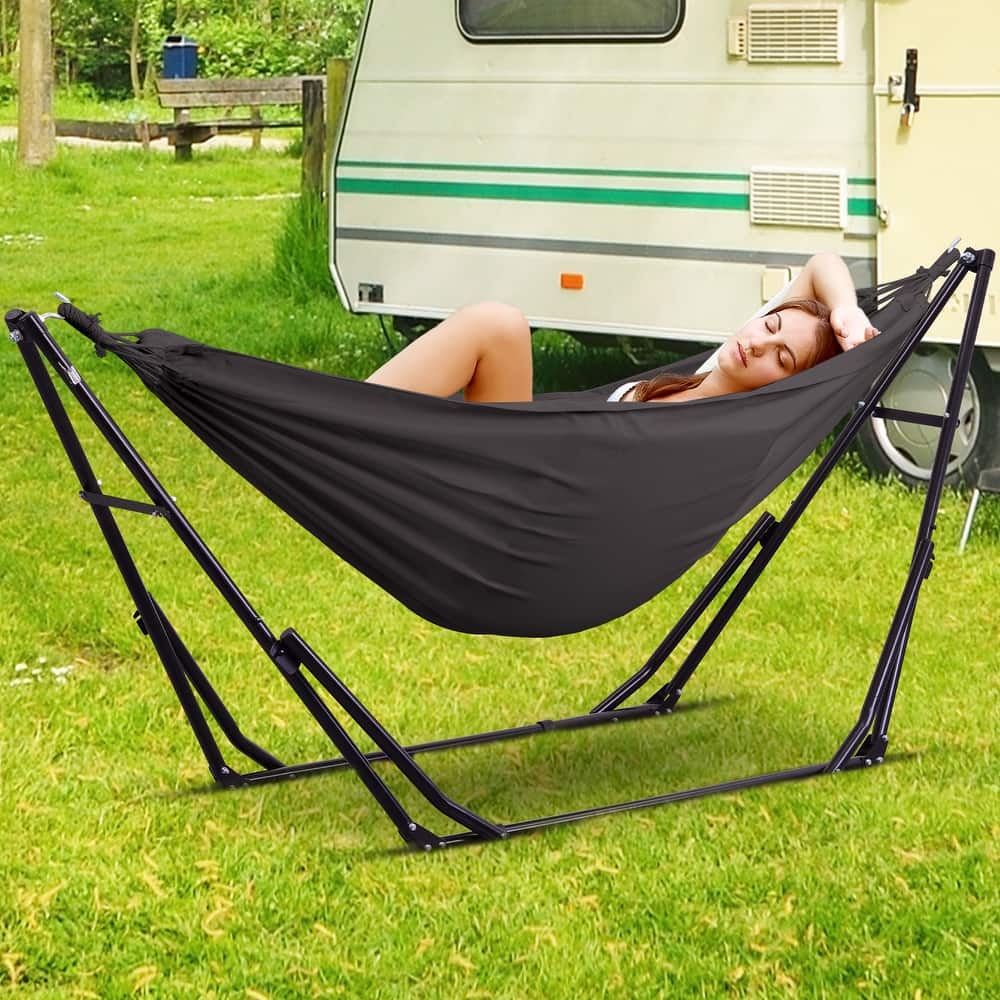 2 in 1 Hammocks Portable Convertible Hammock Swing Chair with Steel Stand