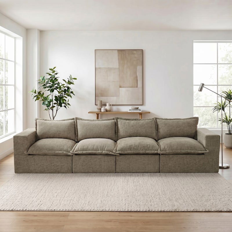 Comfy Cloud Couch Plush Modular Sectional Sofa For Living Room