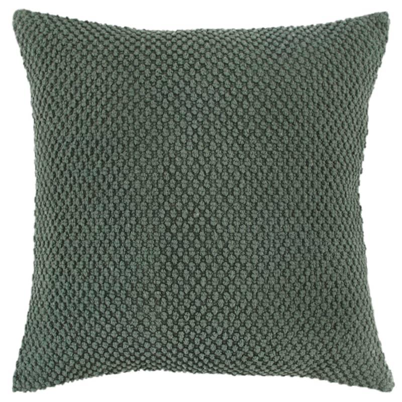 Rizzy Home Transitional Solid Light Texture Throw Pillow - Polyester - Olive Green