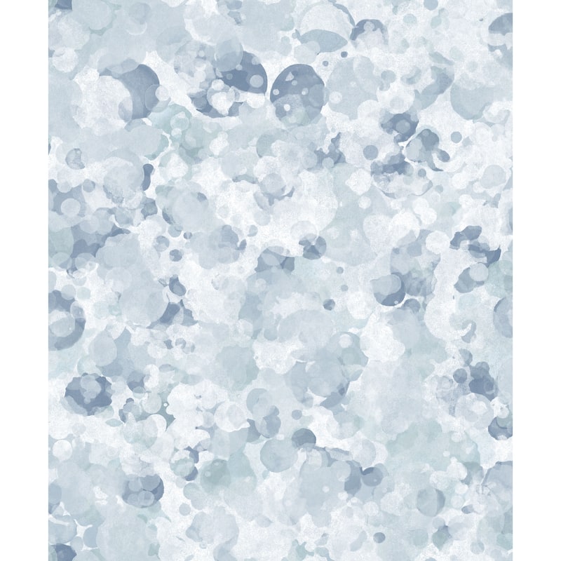 Galerie Wallcoverings Atmosphere Bubble Up Non-woven Matte Wallpaper Roll - 33 feet x 21 inches - Blue