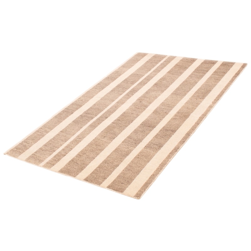 ECARPETGALLERY Hand-knotted Tangier Taupe Wool Rug - 5'1 x 8'2