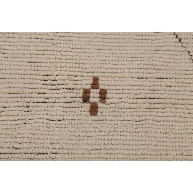 Earth Tone Moroccan Oriental Large Area Rug Handmade Wool Carpet - 10'1"x 14'8"