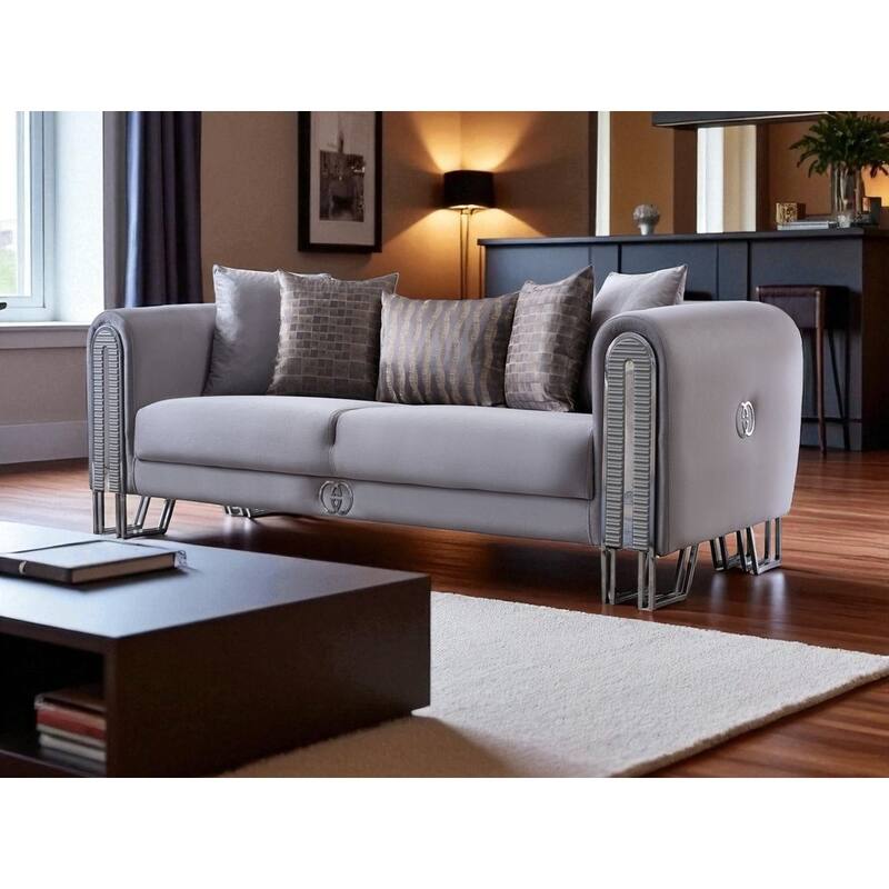 Kaija Comfortable Modern 2 seat Love Seat - Grey