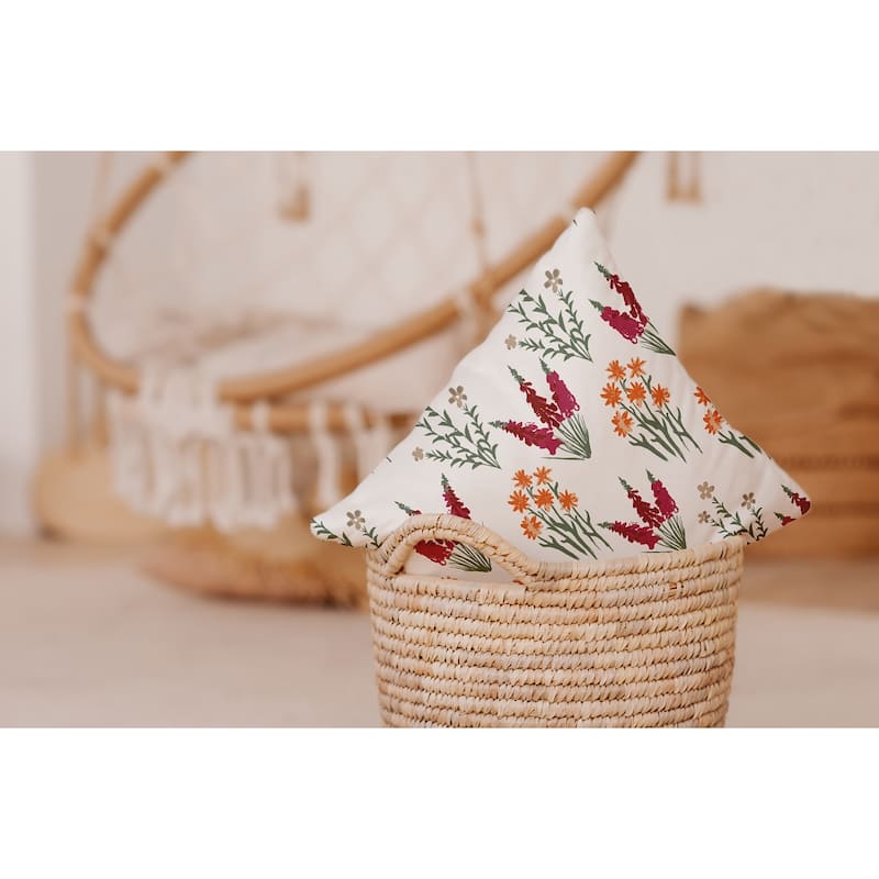Flower Field Indoor/Outdoor Throw Pillow