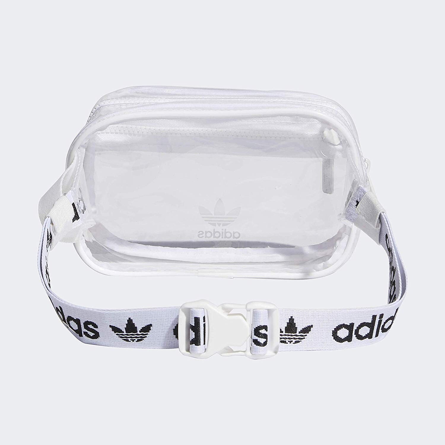 adidas clear fanny pack white