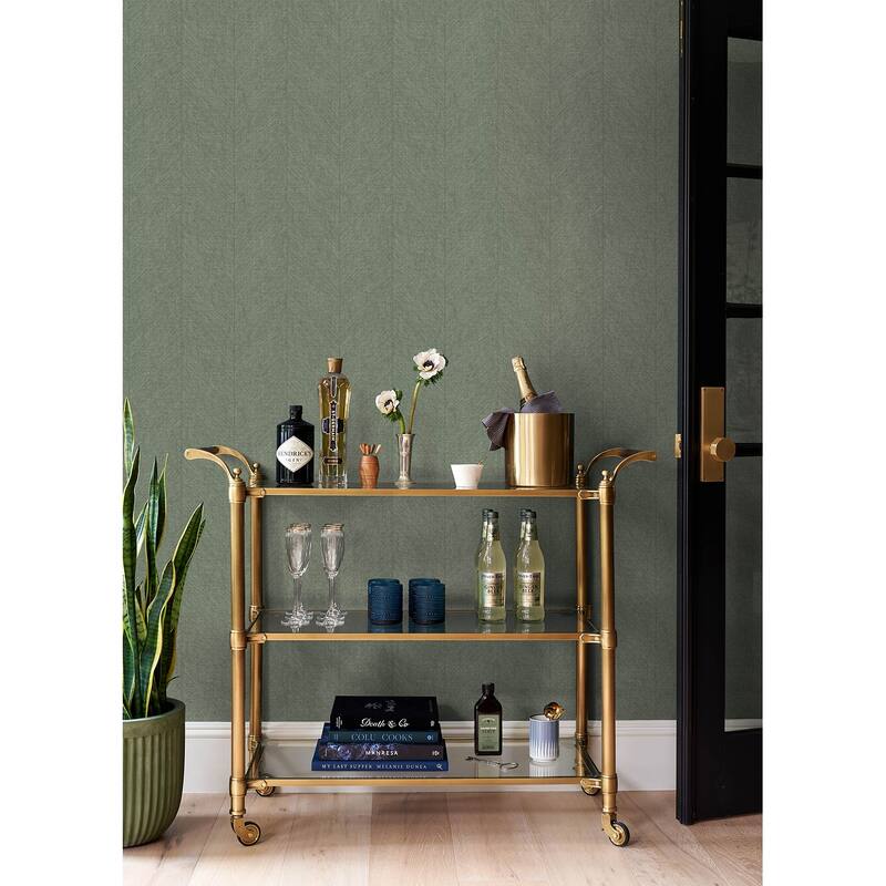 A-Street Prints Kallam Sage Chevron Wallpaper