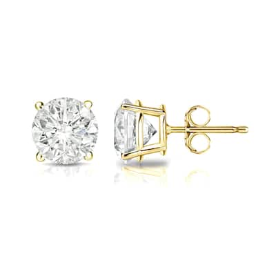 Auriya 18k Gold 1ct TW Clarity-enhanced Diamond Stud Earrings (J-K, I2-I3)