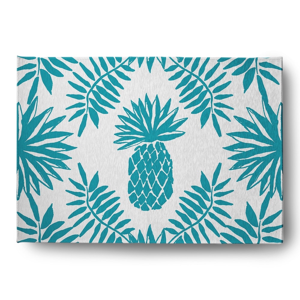 Pineapple Leaves Spring Chenille Indoor/Outdoor Rug