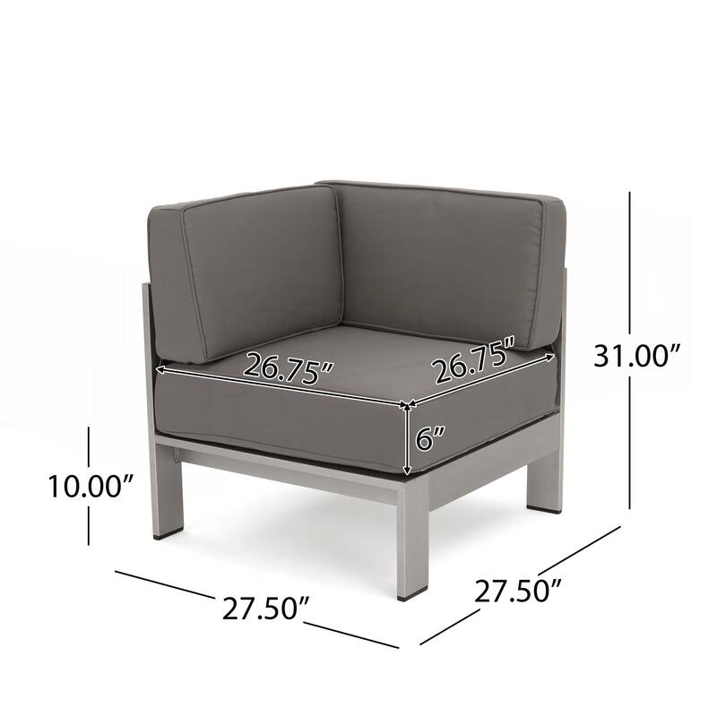 Outdoor 4 - Person Aluminum Patio Sectional set