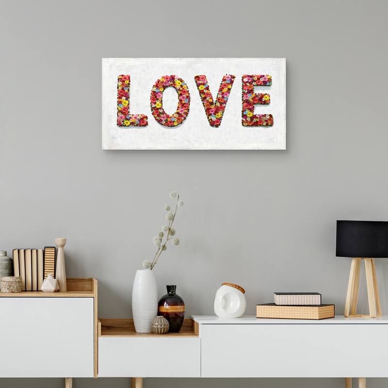 Floral Love Canvas Art Print