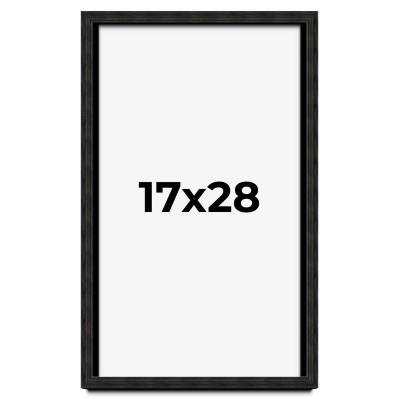17x28 Shadow Box Black Rustic Barnwood Display Frame | 1.125 Inch