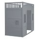 preview thumbnail 15 of 14, Twin Size House Loft Bed With Ladder and Wardrobe