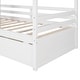 preview thumbnail 8 of 10, Twin House Bed with Drawers & Guardrails - Sturdy Wooden Frame for Kids