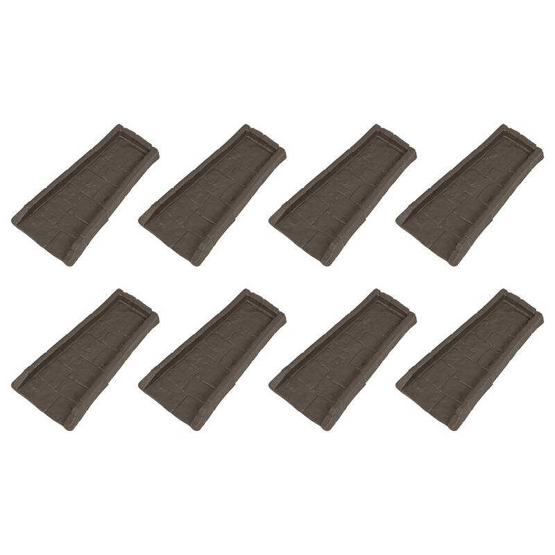 Suncast Outdoor Decorative Rain Gutter Downspout Splash Block, Java (8 Pack) - 1.3