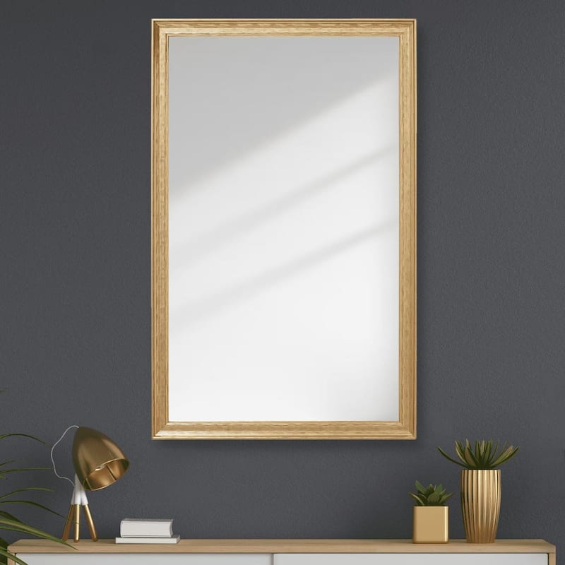 Frame My Mirror Gold Framed Mirror, Crenshaw Design.