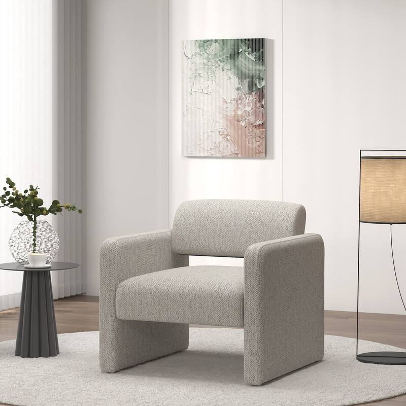 Accent Chair with Wood Frame and Padded Cushion