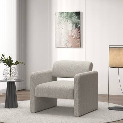 Stripe Single Sofa Chair, Upholstered Comfortable Chair With Armrests, For Living Room Reception Bedroom (30.9"*30.51"*30.11")