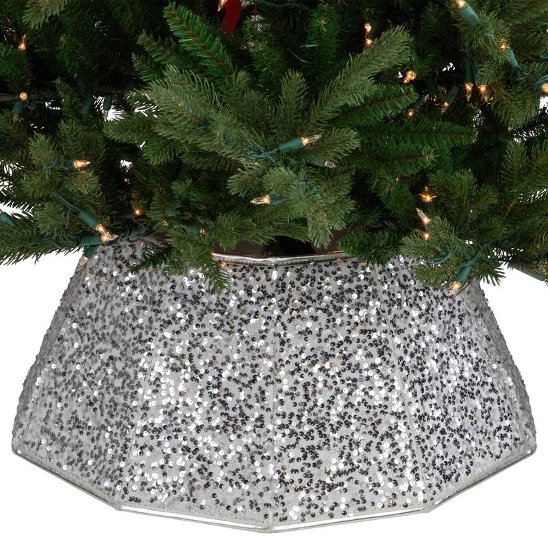 26" Sequins Hexagonal Christmas Tree Collar