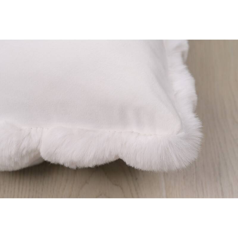 Valencia Fur Textured Solid Color Throw Pillow