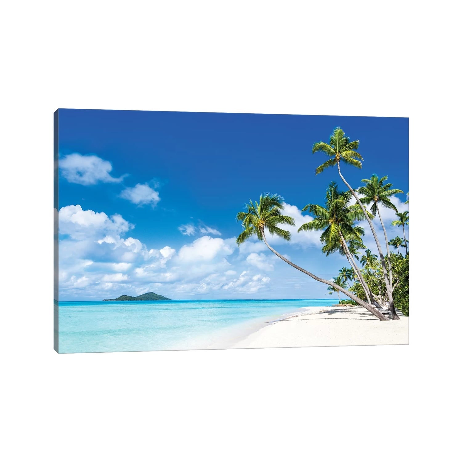 iCanvas "Tropical Beach With Palm Trees" by Jan Becke Canvas Print