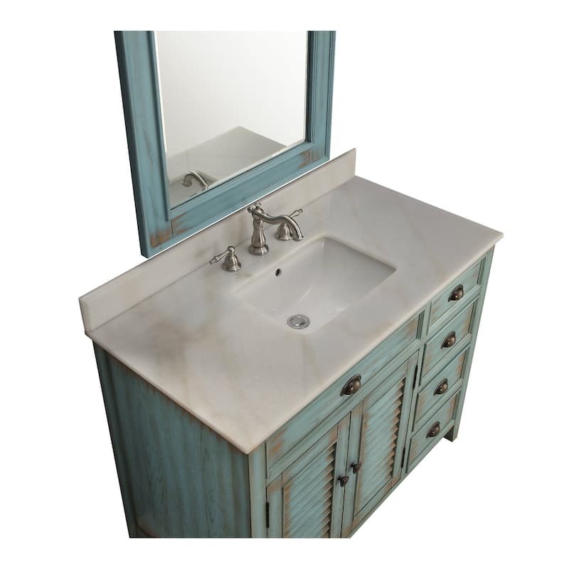 Benton Collection 42" Bayview Single Sink Bathroom Vanity